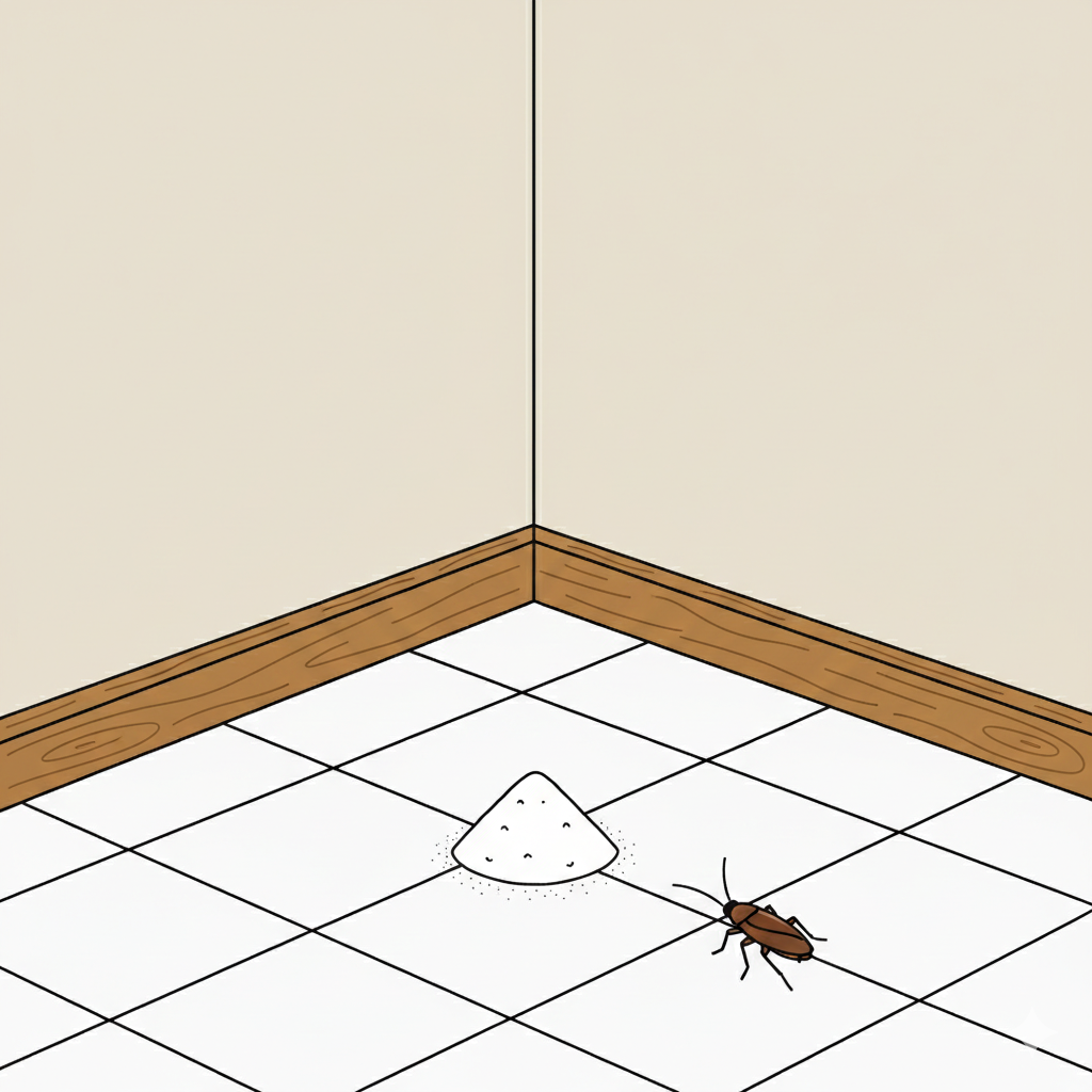 Controle baratas bicarbonato açúcar